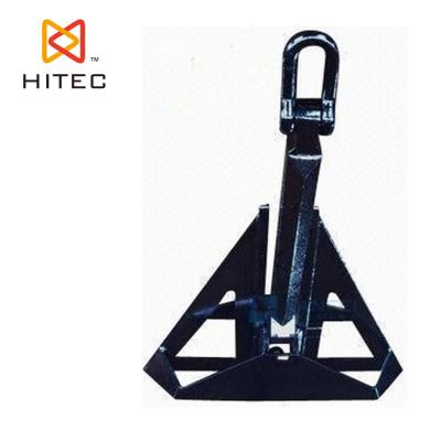 China Q235B Sea Boat Anchor Black Delta Fin Marine Mooring Anchor For Sale for sale