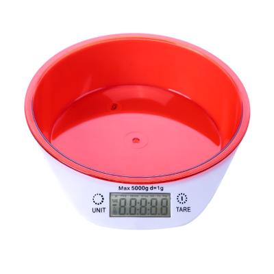 China ABS Electronic Digital ABS Plastic Kitchen Scale with Bowl PT-2506 for sale