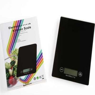 China ABS+tempered glass kitchen scale for sale