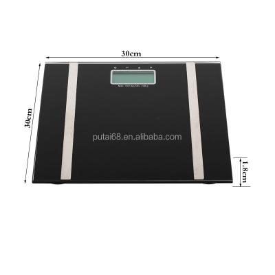 China Tempered Glass+STAINLESS STEEL High Grade Body Fat Hydration Monitor Digital Scale PT-703 for sale