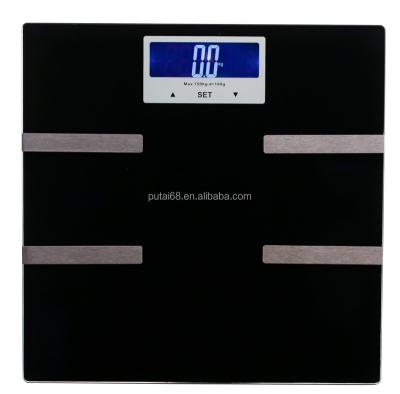 China Tempered Glass+STAINLESS STEEL Tempered Glass bmi Fat Safety Measuring Scale PT-705 for sale