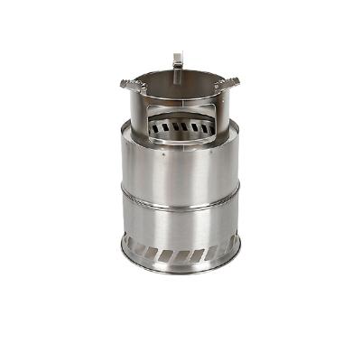 China Portable Stainless Steel Outdoor Cook Easy Carrying Wood Stove for sale