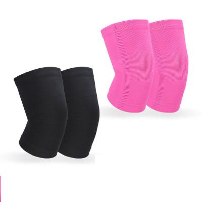 China Non-slip Nylon Color Sports Knee Pads Warm Knitted Elastic Knee Brace Breathable Sweat-absorption Support for sale