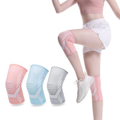 China Comfortable Elastic Breathable Girls Sports Knee Pads Knitted Nylon Brace Adult Professional Lightweight Spring Knee Support for sale