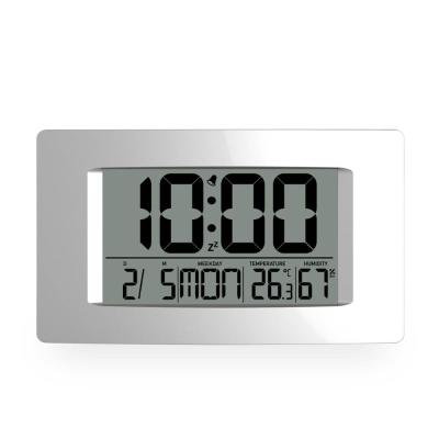 China Decorative Calendars Digital Wall Clock With Temperature And Humidity for sale