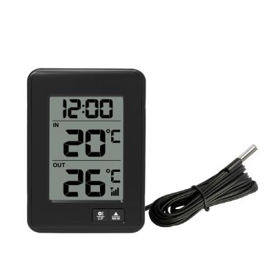 China Househood Plant Digital Indoor Thermometer and Clock with Thermo Probe for sale