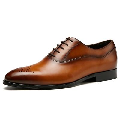 China 2020 Latest Design Italian Style Durable Lace Up Luxury Mens Full Grain Leather Oxfords Shoes for sale