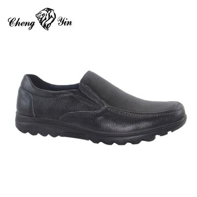 China Wholesale Durable Genuine Leather Black Leather Man Shoe Mens Shoes for sale