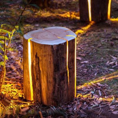 China Hot Selling Garden Waterproof Solar Outdoor IP54 Lawn Party Led Simulated Stump Atmosphere Decorative Lamp for sale