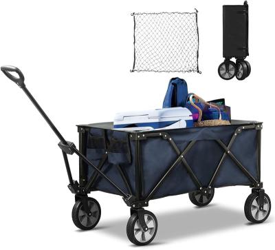 China Telescopic Handle Collapsible Folding Wagon Cart Foldable Heavy Duty Collapsible Utility Wagon Cart with Wheels for Outdoor Camping for sale