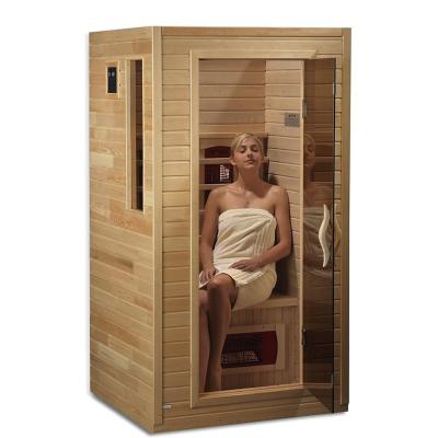 China Computer Control Panel For Sale Infrared Wooden Room Sauna Room 2 Person Luxury for sale