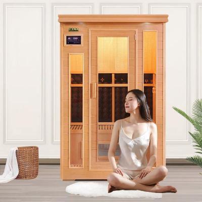 China Computer Control Panel Bachelor Solid Wood Top Quality Strong Far Infrared Sauna Room for sale