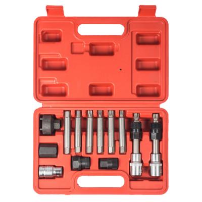 China Automobile Repair Tools 13 Pcs Alternator Pulley Set Aleternator Release Pulley Removal Set for sale