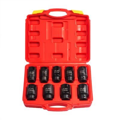 China Auto Repair Tools Tools 9pcs Impact Resistant Auto Repair Deep Socket Wrench Set 1/2 Inch Drive Axle Hub Nut Kit for sale