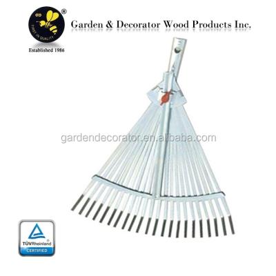 China Garden Rake (GD-16004H/O) 11~18 Inch X Steel 22T Adjustable Garden Leaf Rake for sale