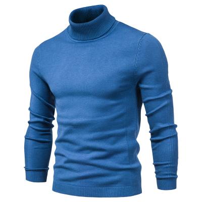 China Anti-Wrinkle 2022 Winter Solid Color Sleeve Sweater Men Long Turtle Neck Men Sweater Thin Neck High Quality Casual Warm Top Sweater for sale