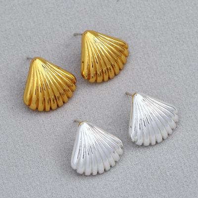 China Wholesale Fashion Fashion Shell Earrings Design Copper-plated Elegant 18k Gold Circle Drop Earrings For Women for sale