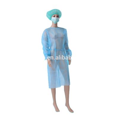 China Clinic / Hospital Protective Nonwoven Hospital Visitors Disposable Gown PP+PE for sale