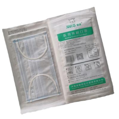 China Clinic Jianqi Disposable Nonwoven Ear Loop 3 Layer Medical Blue Face Mask For Sale for sale