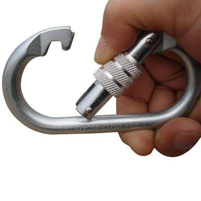 China High Quality High Tensile Exterior Alloy Steel Carabiner Oval for sale