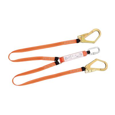 China Adjustable Heavy Duty Tool Safety Spring Lanyard With Double Hooks for sale