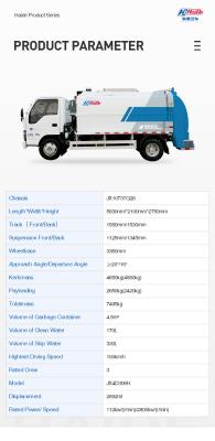 China Construction worksÂ   High Efficiency Garbager Truck With Bin Lifter for sale