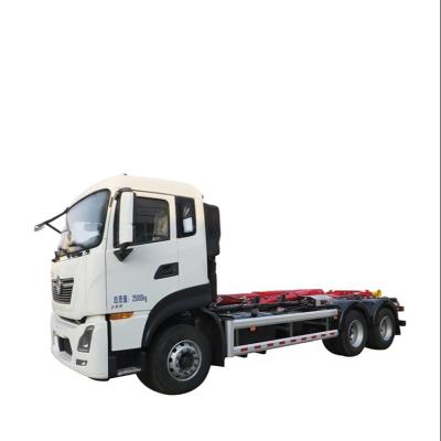 China Construction worksÂ   hook lift automatic dumping compact garbage truck for sale