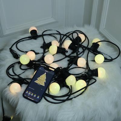 China Outdoor Commercial Remote Control LED String Light with Vintage Edison S14 LED Bulbs for Holiday Garden Patio Use for sale