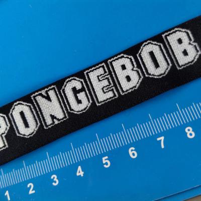 China Custom printed elastic label jacquard soft elastic band for underwear boxer shorts waistband waistband for sale