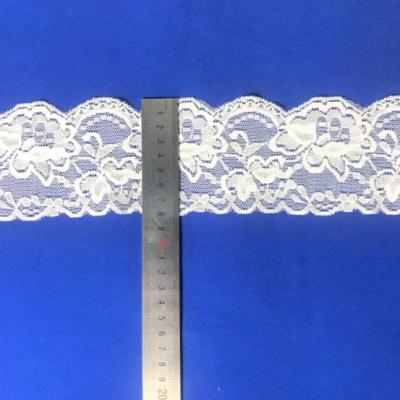 China Spandex Elastic French Soft Stretch Elastic Lace For Garment Trim for sale