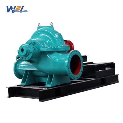 China High efficiency 200kw capacity double suction horizontal water centrifugal split case pump axially motorless for sale