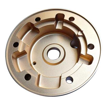 China Cheap Custom Aluminum CNC Milling Parts With Sandblasting Gold Finish Anodizing CNC Machining Service For Medical Equipment for sale