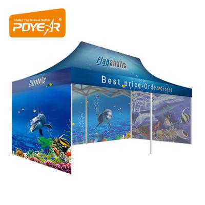 China Waterproof 6 x 3 Fair Gazebo Custom Printed Advertising Canopy Tent For Party for sale