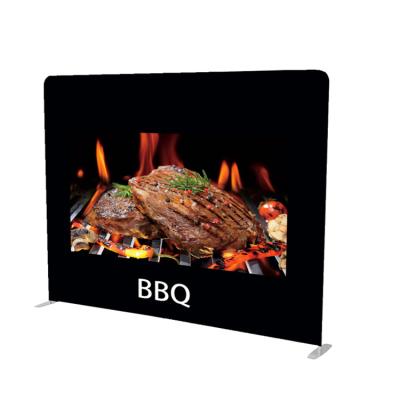 China Straight Display 10ft BARBECUE Backdrop Wall Tension Fabric Display Printing Logo Graphic With Frame for sale