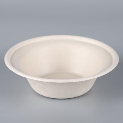 China Virgin Free Sample Round 12oz Compostable Bagasse Take Out Bowl for sale