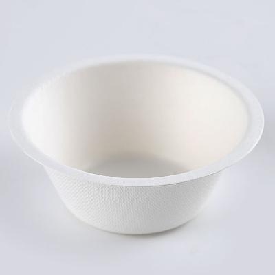 China Eco - Friendly 250ml Virgin Round White Sugar Cane Soup Packing Bowl for sale