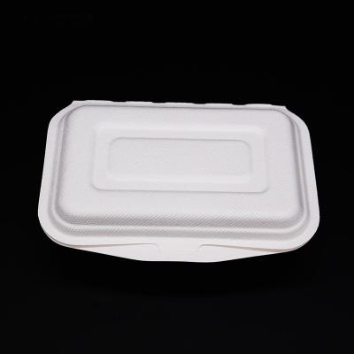 China Virgin Competitive Price Sugar Cane Pulp 350ml Packaging Box With Hinged Lid for sale