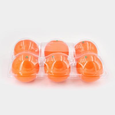 China Disposable Retail Vacuum Forming 6pcs Orange Apple Plastic Box Packaging Clamshell for sale