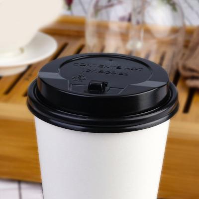 China Non Spill Best Selling PS 80mm Black Plastic Lids For Paper Cup for sale