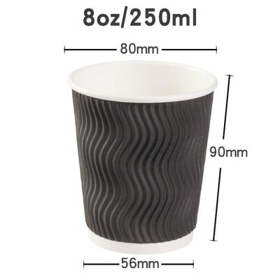 China Double Wall Disposable Cup Wrapping Paper For Hot 8oz Coffee for sale