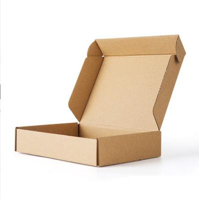 China Biodegradable Grocery Store Hard Brown Rectangle Corrugated Packaging Box for sale