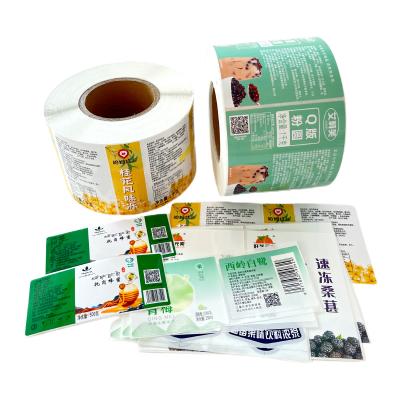 China Custom clean design small quantity vinyl seal label medicine cough syrup jar adhesive labels sticker coated paper factory 2023 for sale