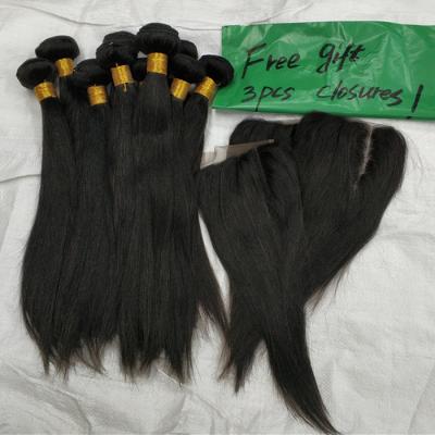 China Wholesale Unprocessed Letsfly Silky Straight Wave Brazilian Virgin Human Hair 10 Bundles With Free Gift 3pcs 12