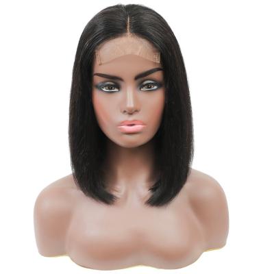 China Cheap Letsfly Bob Wig 4x4 Lace Closure Virgin Human Hair Wigs Silky Straight Brazilian Hair Supplier 8-16 Inches Free Shipping for sale