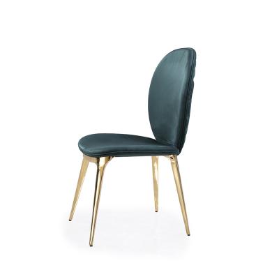 China Top Quality Real Modern Widely Used Blue Leather Restaurant Dining Chair Luxury for sale