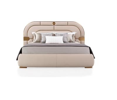 China Other Factory Sale Diverse Widely Used Brushed Leather Real Brass Home Bed Set Modern for sale