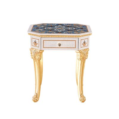 China 2021 Hot Selling New Popularity Products Small Solid Wood Blue Solid Wood Tea Table Furniture for sale