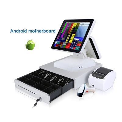 China Desktop 15 Inch Android POS System Retail POS System With Cash Drawer Thermal Printer for sale