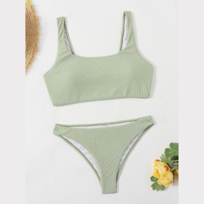 China High Quality Cheapest Volume Antibacterial Modest Women Bikini Swimwear Ribbed for sale