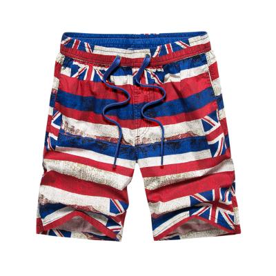 China Well Designed Anti-UV Soft Cotton Surf Fabric Panel Hawaiian Red Shorts for sale